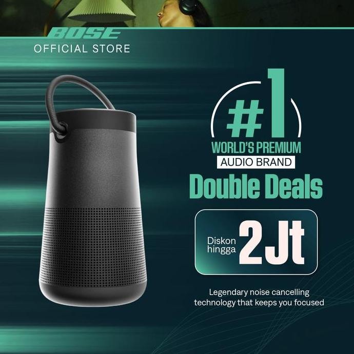 BOSE SOUNDLINK REVOLVE PLUS II PORTABLE BLUETOOTH SPEAKER - BLACK ORIGINAL DAN TERPERCAYA