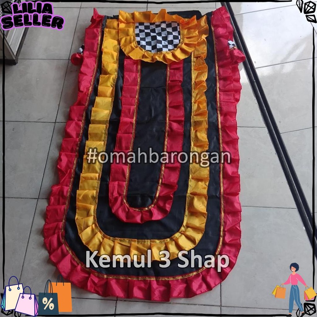 Kemul Barongan Anak SD Pentas Dewasa Warna Biru Hitam Merah Kuning Hijau Sale