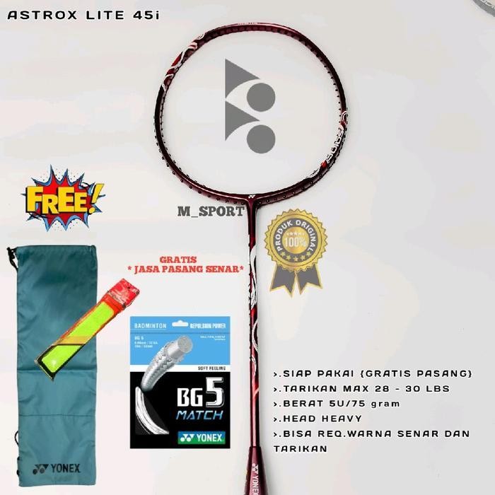 RPS Raket Badminton YONEX ASTROX LITE 45i,43i,37i Original