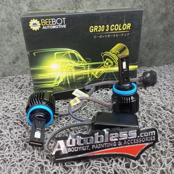 R Led Foglamp 3 Warna Beebot Gr30 H11