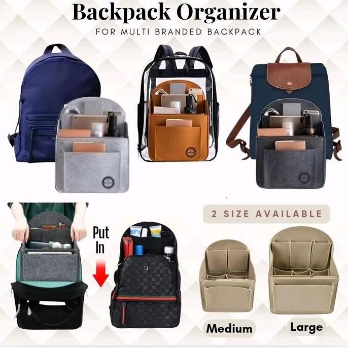 Backpack Organizer / Dual in Bag / Daleman Tas Backpack VIP