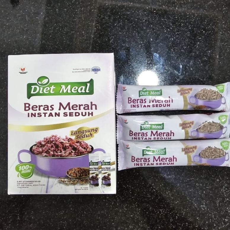 

Beras Merah Instan Seduh Dietmeal Kemasan Dus Box Isi 7