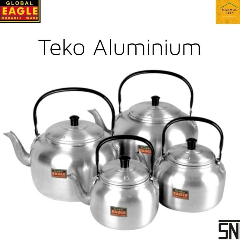 Teko Ceret Air Aluminium Global Eagle Ukuran 20222426 Cm Ceret Air Ceret Angkringan Teko Cor