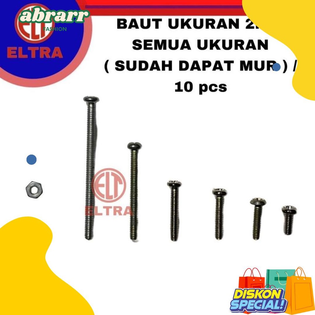 Lagi Diskon Nih Baut 2Mm Semua Ukuran Screw M2 Panjang Jp Mur / 10 Pcs Ukuran Kecil Baut Komputer