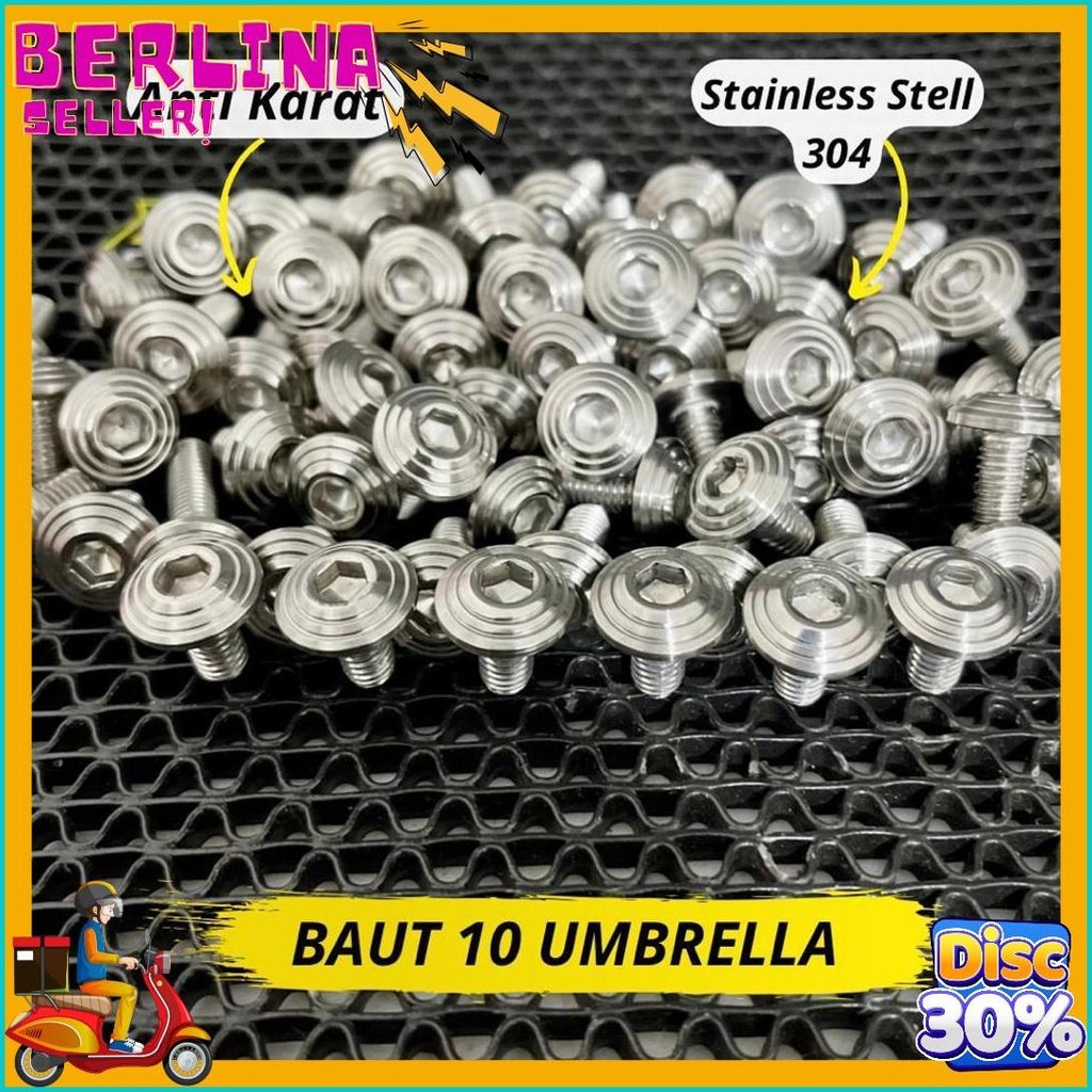 Diskon Kemerdekaan Baut 10 Stainless Baut M6 Lebar Custom Model Spiral Payung