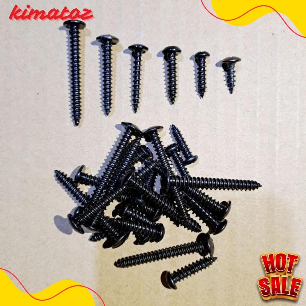 Cusss Serbu 10Pcs Baut Sekrup 4Mm Sekrup Speaker / Grill Box Speaker Hitam