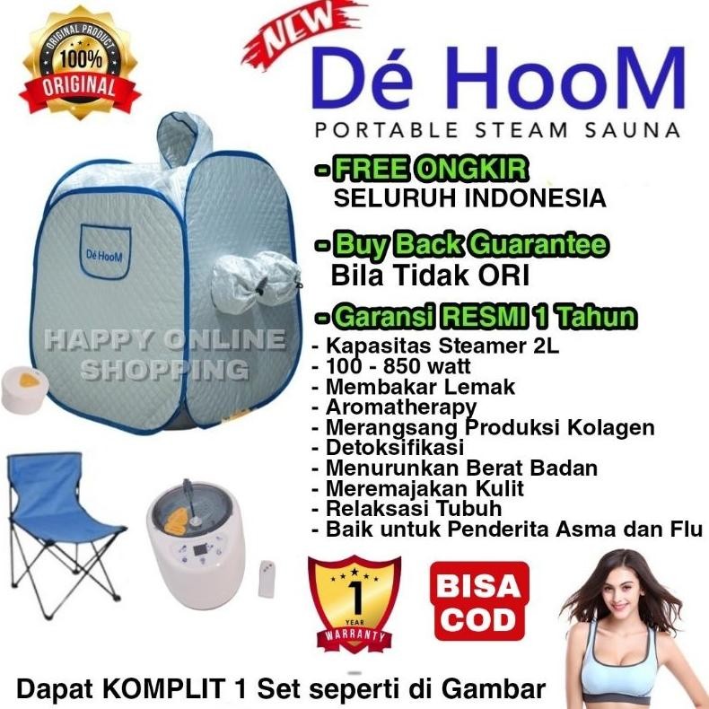 PROMO FREE ONGKIR - De Hoom  NEW Portable Steam Sauna - DR Hoom Portabel Steam Sauna