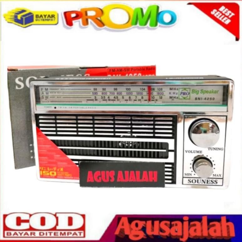 COD RADIO INTERNATIONAL JADUL 3 BAND FM - AM -SW ACDC 4250 ANTIK  radio portable internasional radio