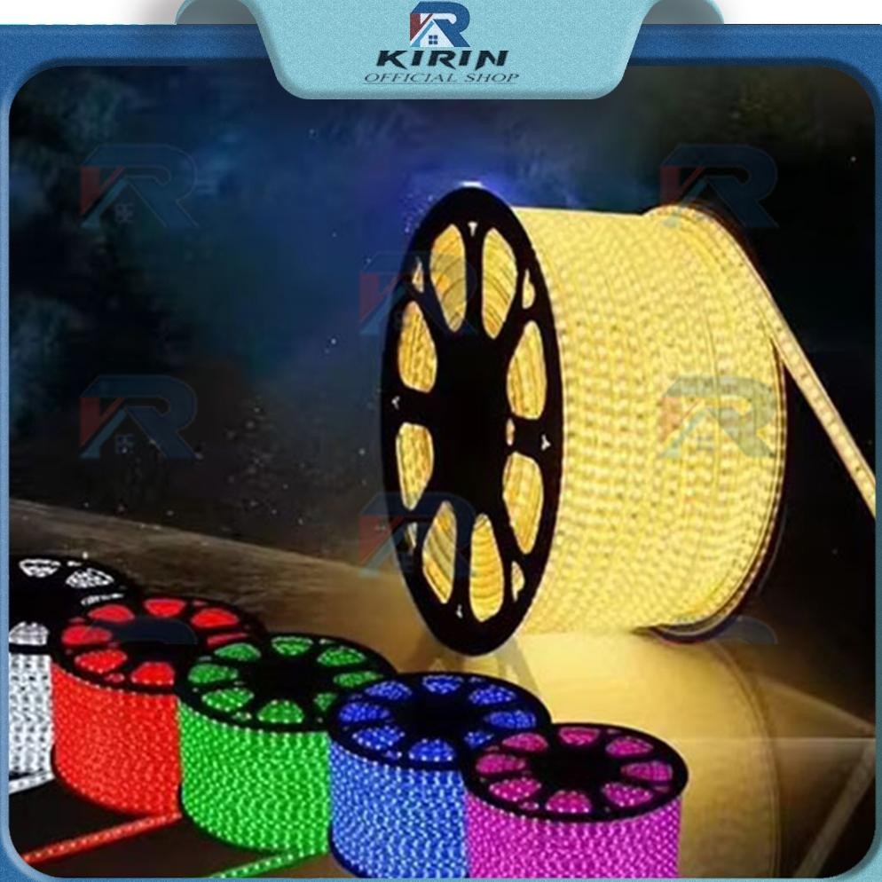 5050 PAKET Lampu Led Strip Selang 5050 10M-15M-20M-30M (lampu strip+ Soket+tutup )5050 Lampu Hias Ca