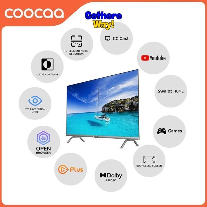uy-23 gr-8 COOCAA TV 32 inch Smart TV - OS Coolita - Digital TV - Wifi - Youtube (Model : Coocaa 32S