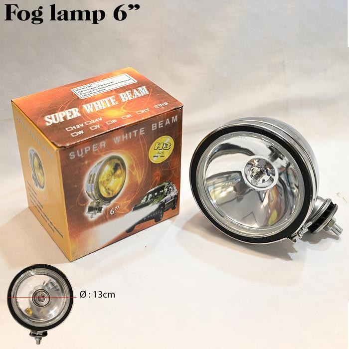 NZG Work/Fog Lamp - Lampu Kerja/Kabut/Sorot Alat Berat/Truck Bulat 6 Inch