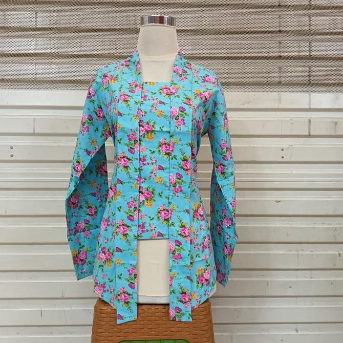 Atasan Kebaya Kutu Baru Premium Bahan Katun Jepang Motif Bunga Kecil