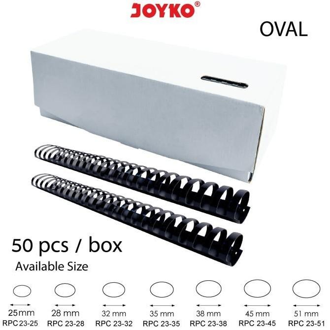 

BEBAS ONGKIR - Joyko Binding Ring Plastic Comb Spiral Jilid Oval F4 Box 0 Pcs