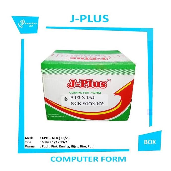 PROMO DISKON - J-PLUS - Continous Form 9 /2 x 6 Ply (K6/2) NCR Kertas Komputer - Box
