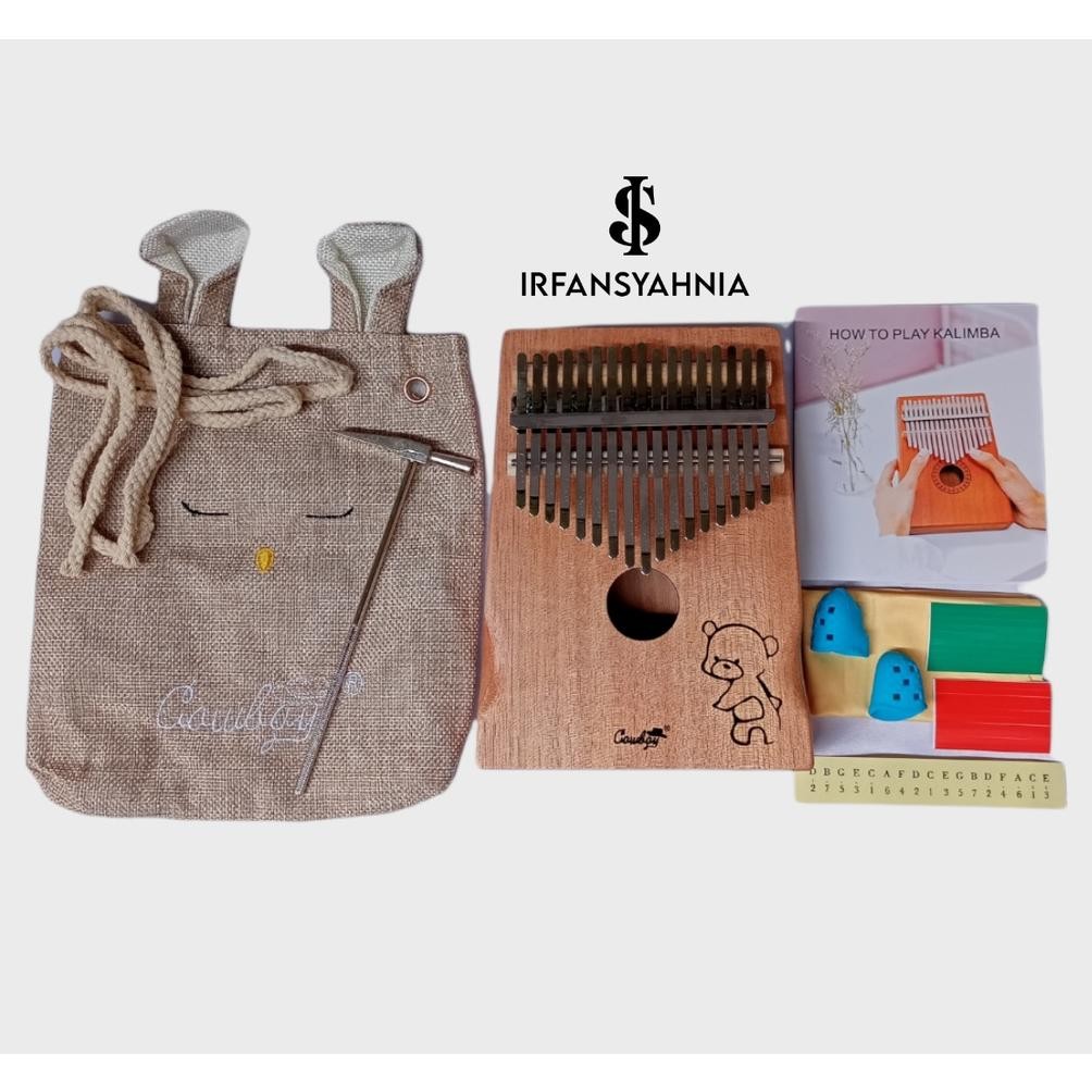 Kalimba Cowboy Piano Jari 17 Key Fullset Kecapi Jempol