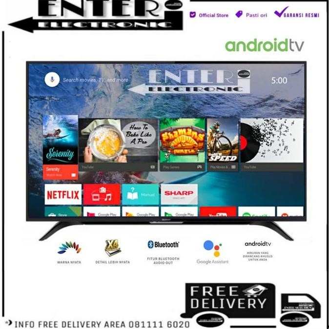 TERLARIS - SHARP LED TV 2T C50BG1 - TV LED 50 INCH ANDROID TV AQUOS 2T C50BG1I