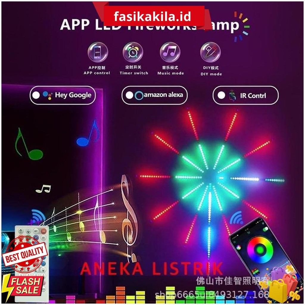 Lampu Led Strip Model Kembang Api / Rockware Firework Led Magic Color Lamp / Lampu Strip Kembang Api
