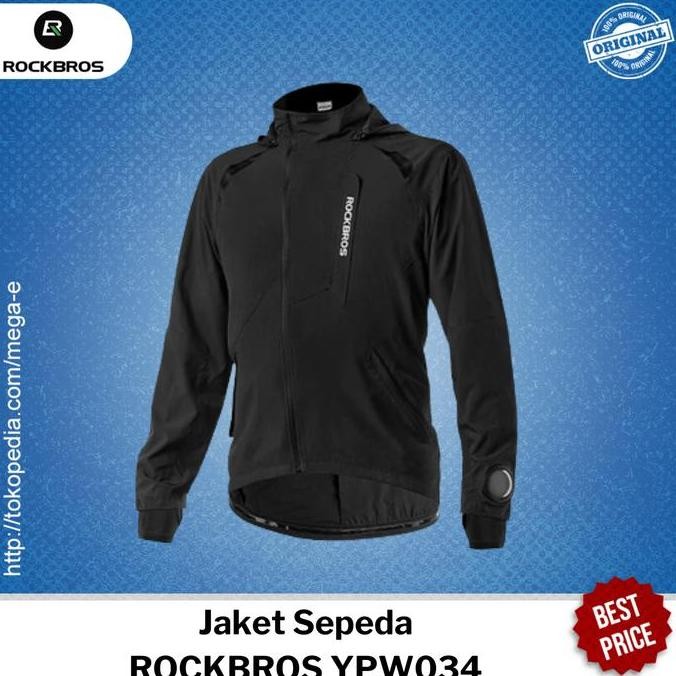 Promo Jaket Sepeda Rockbros YPW034 Jacket Parasut Olah Raga Gowes Waterproof COD