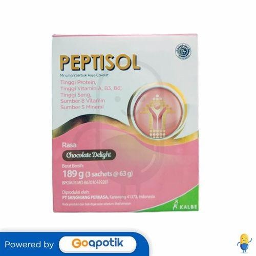 

SNS PEPTISOL RASA CHOCOLATE DELIGHT 63 GRAM BOX 3 SACHET (189 GRAM)