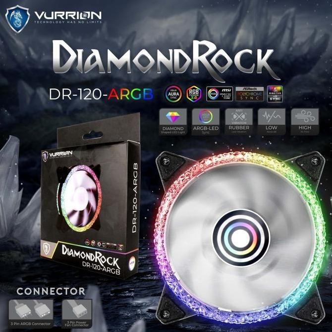 DF328>> FAN FAN CASING FAN COOLER - VURRION DIAMOND ROCK FAN ARGB
