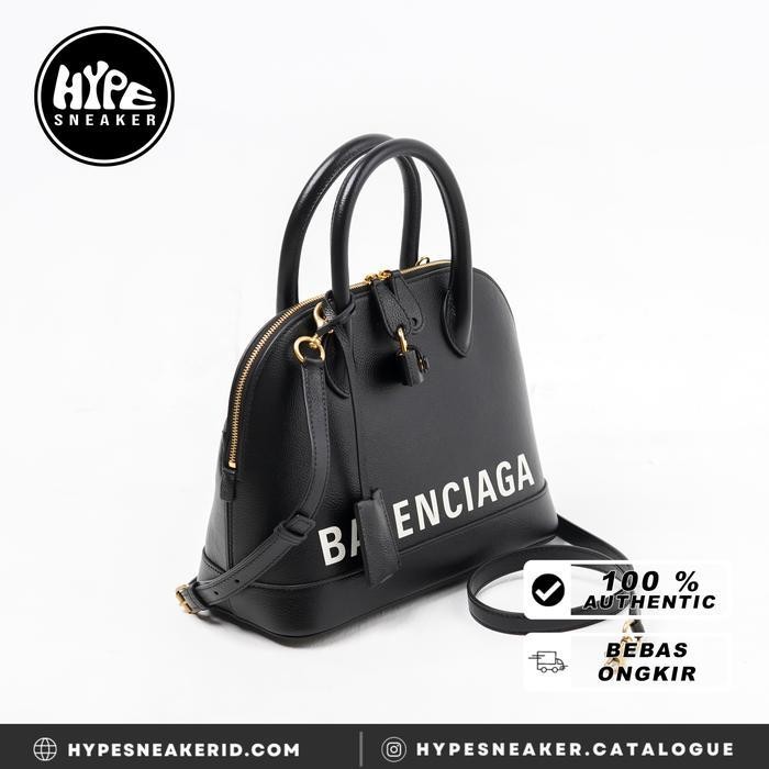 VBS Tas BALENCIAGA VILLE GHW BLACK TOP HANDLE BAG SMALL 100% ORIGINAL