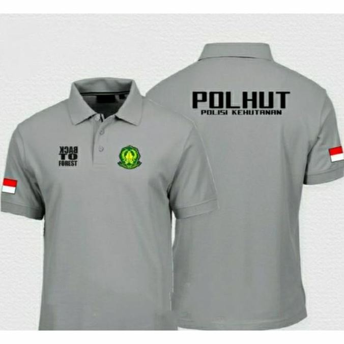 Kaos Polhut Full Bordir Polo Shirt Polhut Kaos Polisi Kehutanan