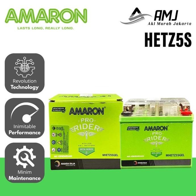 BEBAS ONGKIR - Amaron Aki Motor Yamaha Aerox ETZS / GTZS / YTZS - .Ah Aki Gel