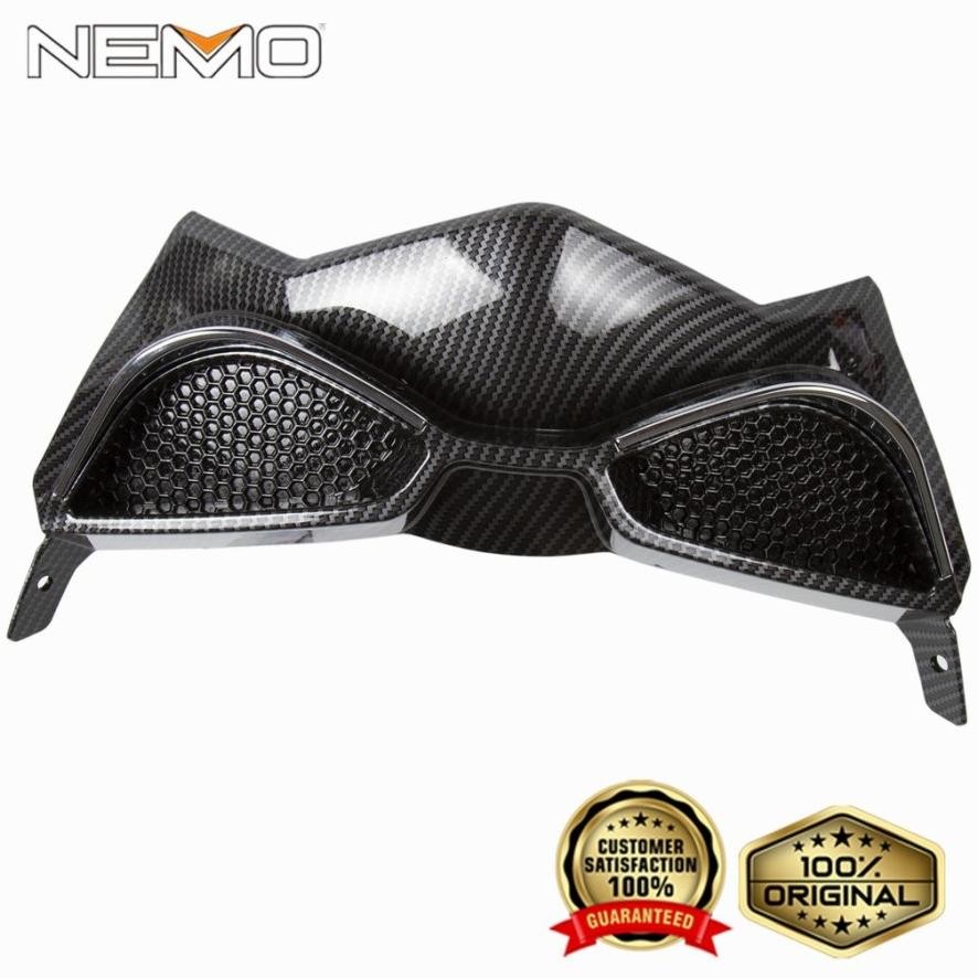 Winglet Plastik ABS NMAX New 2020 Twotone Carbon Chrome | Aksesoris Variasi Motor Wingled Depan All 