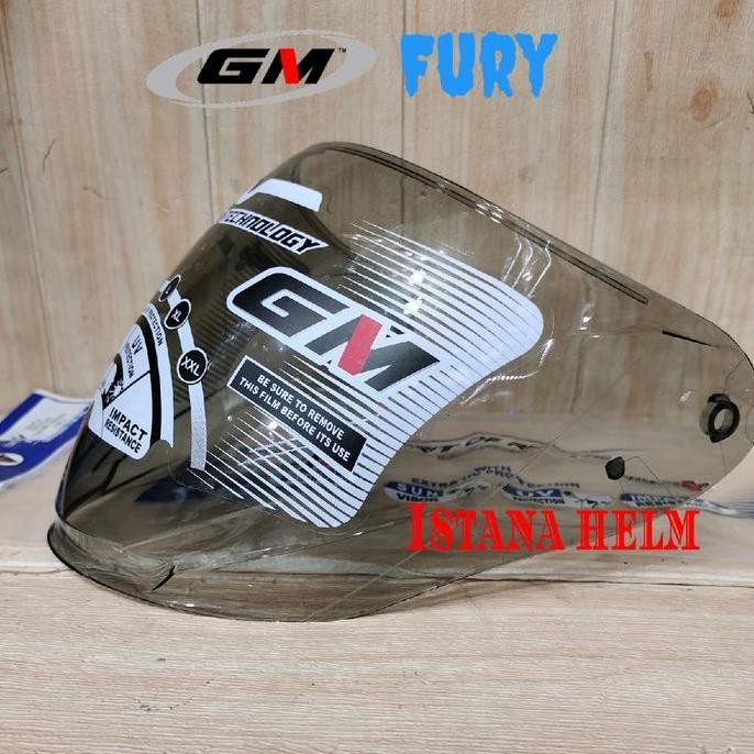 BEBAS ONGKIR - KACA HELM | VISOR HELM GM FURY DOUBLE VISOR LIGHT GM