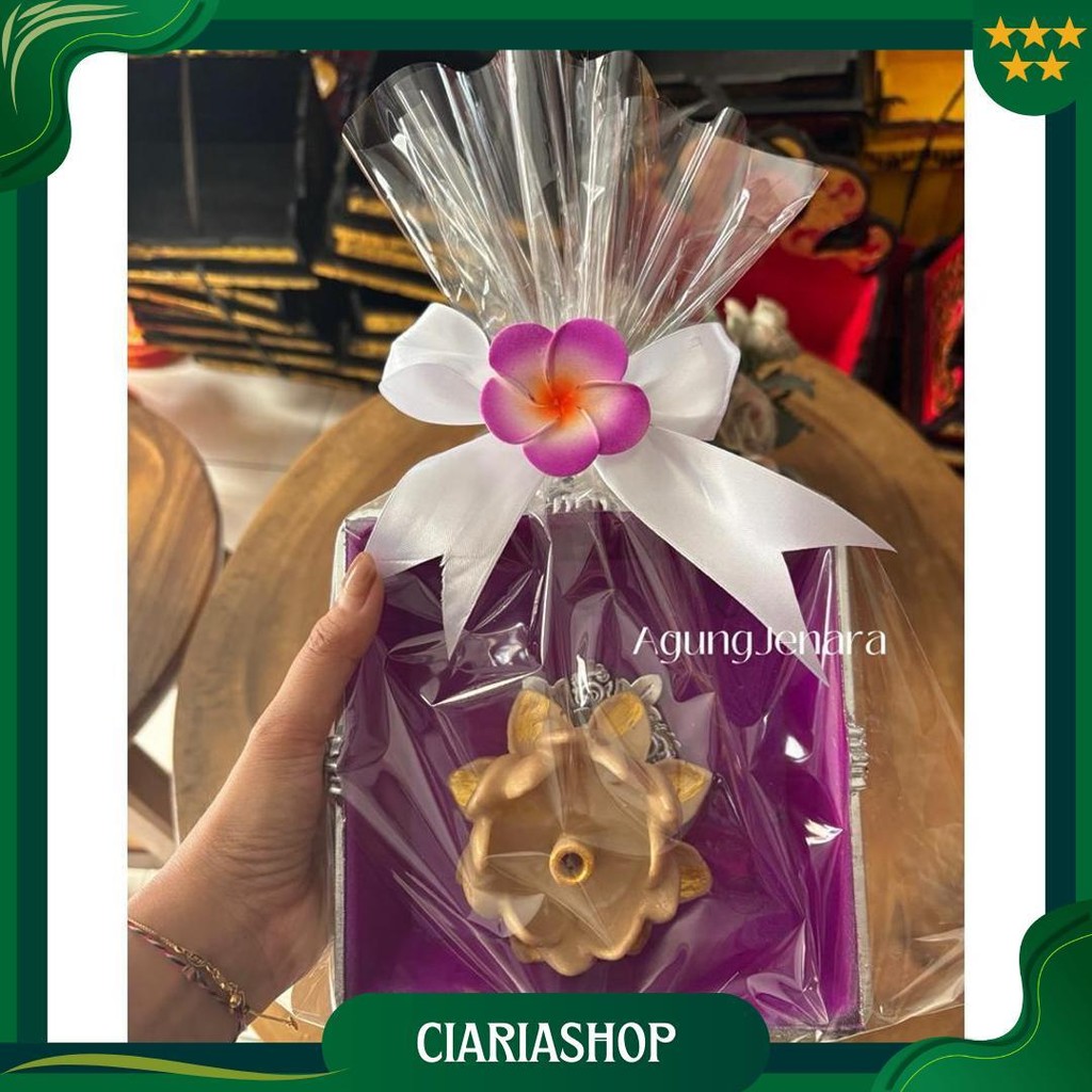 Parcel | Hampers Bali | Set | Bokor Fiber Ungu + Tempat Dupa | Harga Perpcs Cod