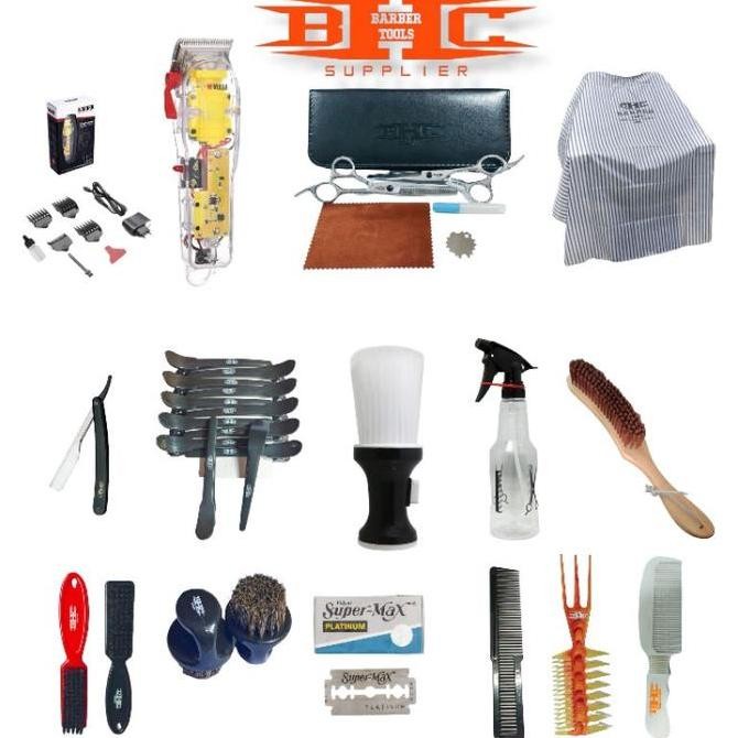 Set perlengkapan alat potong rambut murah paket alat barbershop