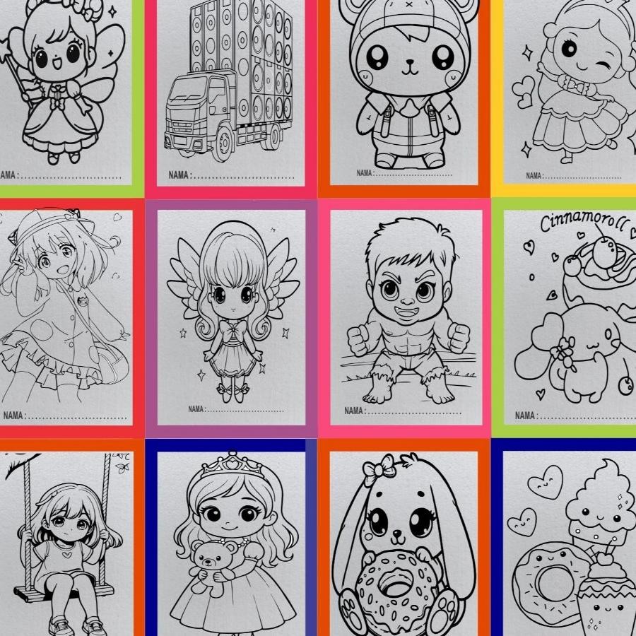 Sterofoam Lukis Isi 100 Pcs 33X50 Styrofoam Lukis Gabus Mewarnai