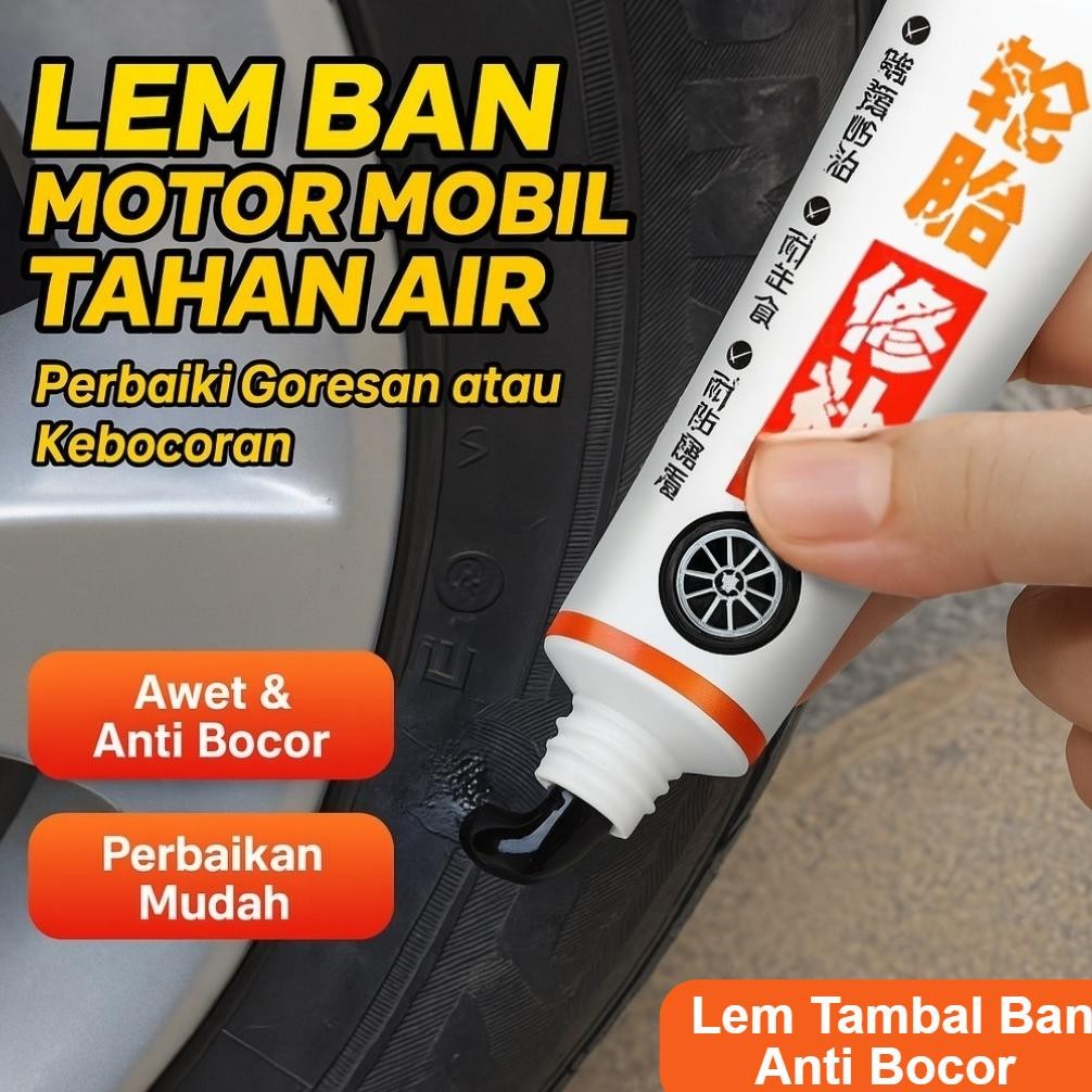 COD/Kirim Dalam 24 JamLem Tambal Ban Anti Bocor Lem Karet Hitam Tahan Air dan Panas | Lem Ban Anti B