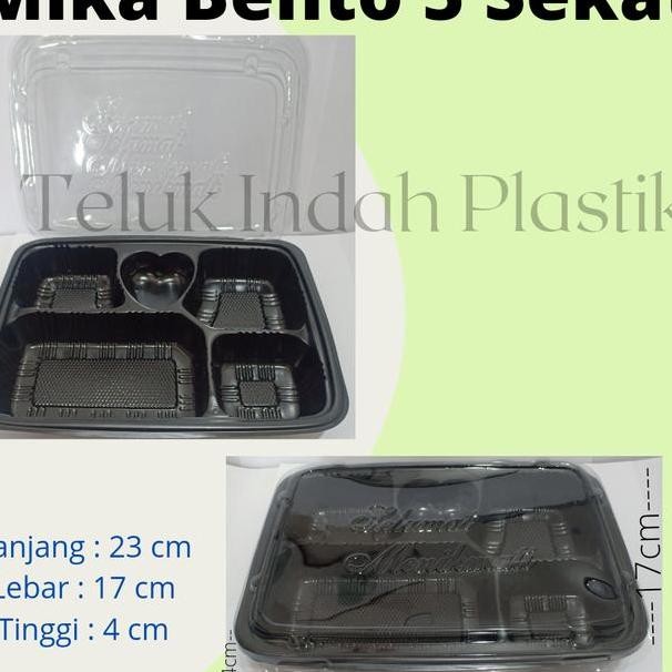 50Set Mika Bento 5 Sekat Tray Bento Besar Box Kotak Makan Nasi 5Skat