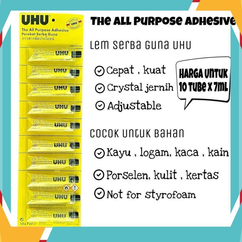 

Cuci Gudang LEM UHU 7 GRAM RENCENGAN 10 TUBE MURAH/ LEM UHU BENING UDF-83