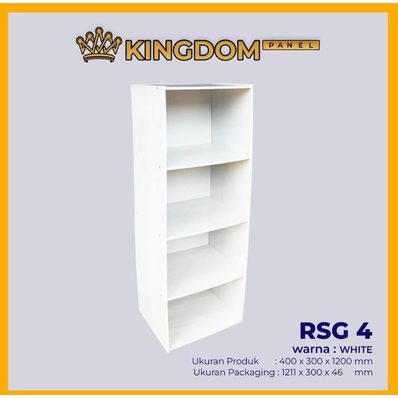 RAK BUKU SERBAGUNA SUSUN 4 KAYU, SUSUN 5