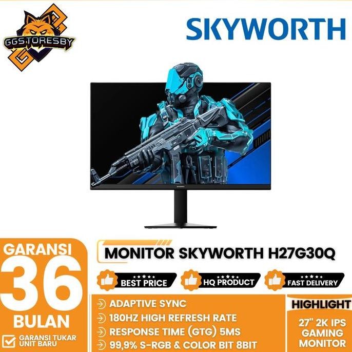 TERLARIS - MONITOR SKYWORTH H27G30Q 27" 2K IPS 180Hz HDMI