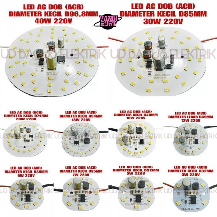 FUZ-611 JPF-1015 gfd-6 PCB LED AC ACR DAN PREMIUM 3W SD 60W LENGKAP - PCB LED DC - PCB LED TRAFO - L
