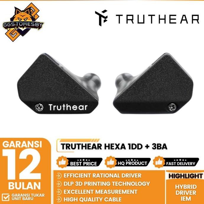 TRUTHEAR HEXA 1DD + 3BA HYBRID DRIVER IN EAR MONITOR EARPHONE