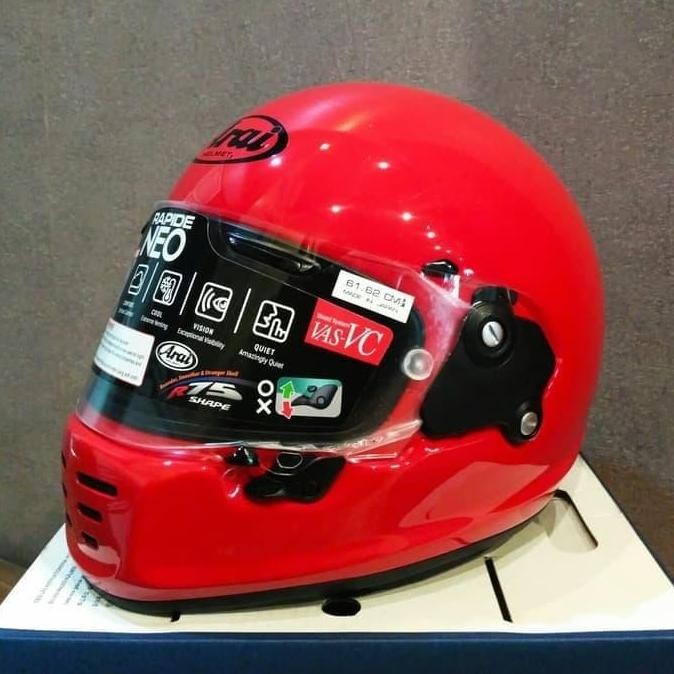 ARAI RAPIDE NEO RED NEW | HELM MOTOR FULL FACE I RETRO VINTAGE CLASSIC