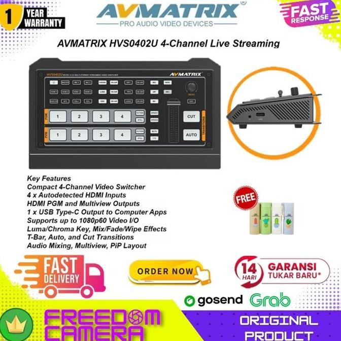 AVMATRIX HVS0402U 4-CHANNEL LIVE STREAMING VIDEO SWITCHER