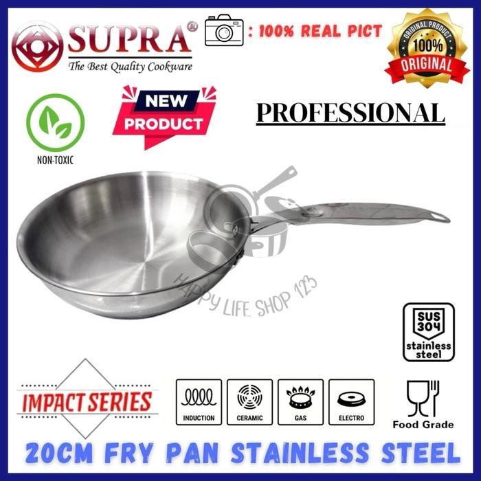 PWH SUPRA Fry Pan Stainless Steel Preffesional SUS 304 / Penggorengan Stainless Impact Buttom / Supr