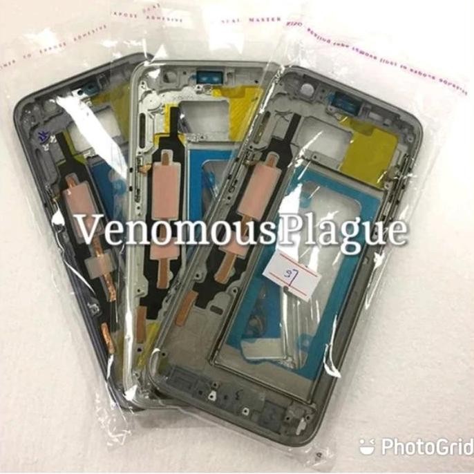 TERBARU - FRAME LCD BAZEL TULANG TENGAH TATAKAN LCD SAMSUNG S7 FLAT G930 G930F