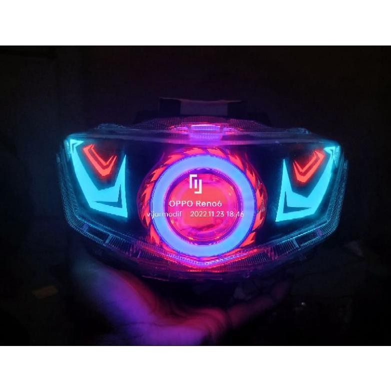 (ORINAL) (PNP) proji beat deluxe running/headlamp beat LED 2020-2022/reflektor beat deluxe custom pr