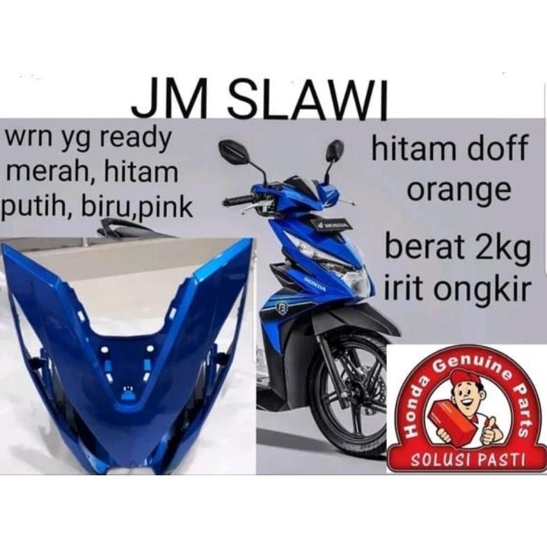 64301-K81-N00VBM Cover tameng panel lampu depan beat esp eco beat street 2017-2019 BIRU ORI AHM