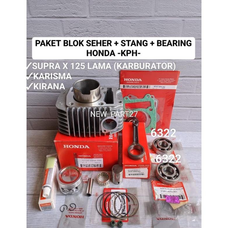 Paket blok + seher + bearing (KPH) Supra x 125 lama karbu/karisma/kirana