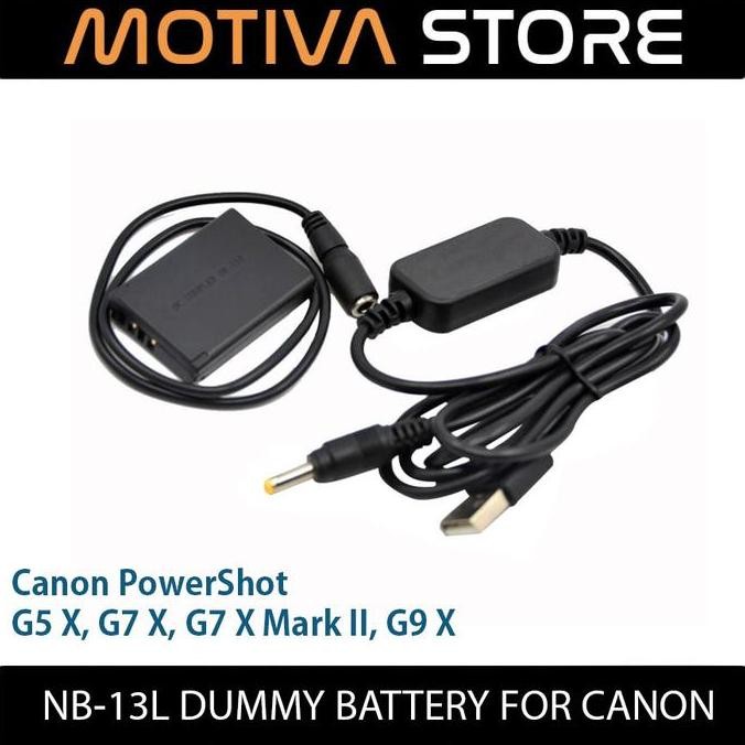 TERBARU - NB-13L DUMMY BATTERY FOR CANON PowerShot G5X G7X Mark II 2 G9X