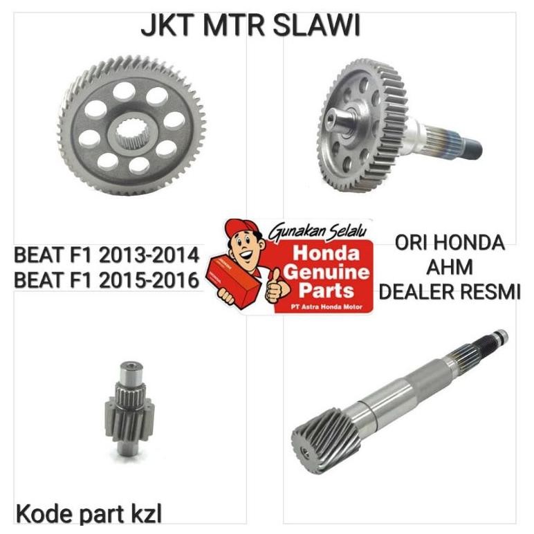 gear comp set KZL as pully counter shaft counter  beat f1 scoopy fi vario fi pgm 2013-2016  asli hon