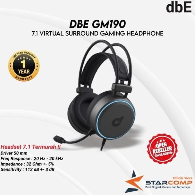 dbE GM190 7.1 Virtual Surround Gaming Headphone GM-190 GM 190