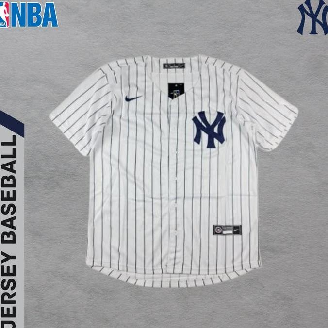 Baju Jersey Baseball MLB New York Yankees NY Putih Import Quality